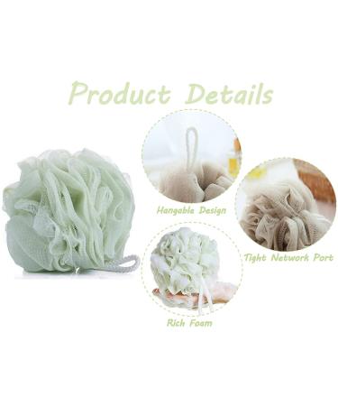 6PC Bathing Sponge Set | Massage & Luffa Balls | Mesh Brush & Shower Sponges | Transparent Hooks Included | Exfoliate & Soothe Skin for Men & Women - International Shipping Available - Buy Online on GoSupps.com