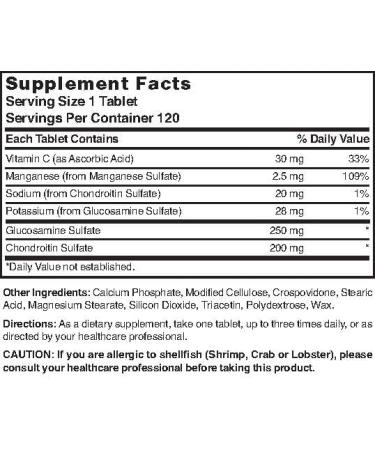 Nature's Blend Glucosamine/Chondroitin Complex 120 Tablets - Buy Online on GoSupps.com