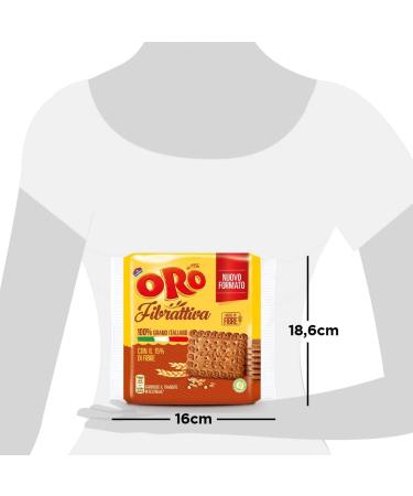  ORO SAIWA Oro Saiwa Fibractive Wholegrain Biscuits with 15% fiber 100% Italian wheat recommended for intestinal regularity 420g - Buy Online on GoSupps.com