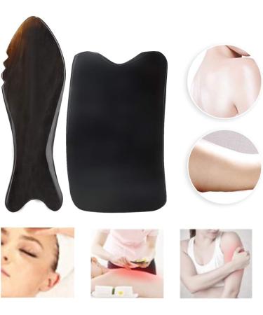 Durable Schabebrett Massage Scraping Board - Ergonomic Natural Oxen Horn Gua Sha Tool for Improved Blood Circulation - Buy Online on GoSupps.com