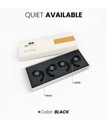 2 Pairs Black Noise Cancelling Silicone Ear Plugs for Sleeping Studying Flying Concerts Construction - Reusable Comfortable and Durable NRR32 db - Buy Online on GoSupps.com