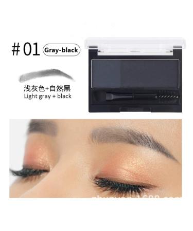 Professional Eyebrow Powder Palette - Waterproof Eyebrow Makeup with 5 Colors (Gray Black) for Flawless Brows - Buy Online on GoSupps.com