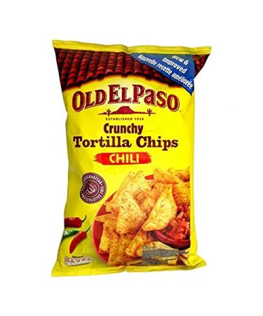 Old El Paso Crunchy Tortilla Chips Chili 185g (pack of 4)