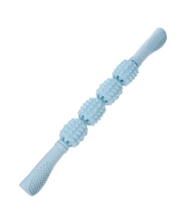 Lurrose massage tab fascia massage device manual massage leg massage roller stick The stick massage roller leg roller against leg roller stick self-morning star pp handheld fitness blue 40.5x5cm