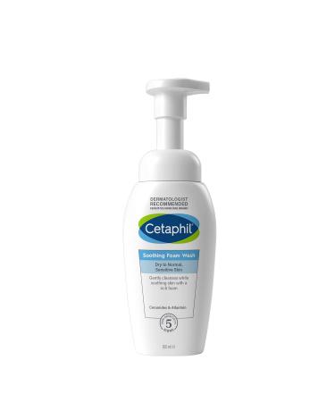 Cetaphil Soothing Foaming Facial Cleanser 200 ml Foaming Cleanser with Ceramides for Normal Dry or Sensitive Skin Vegan