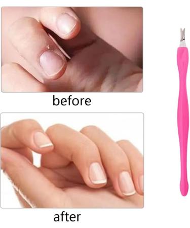 3 Pcs Cuticle Trimmer Set - Nail Cuticle Remover & Pusher Tool Kit - Pink - Buy Online on GoSupps.com