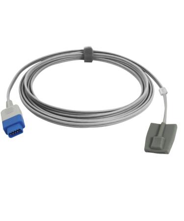 Sino-k Compatible for Trusignal TS-SP-D Spo2 Sensor Pediatric Soft 3.2 ft 9 Pins Connector FDA/CE Approved
