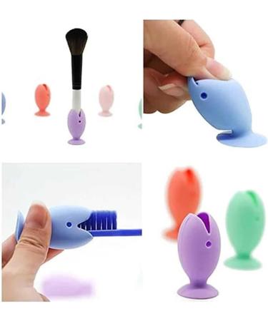 2023 New Portable Travel Toothbrush Head Cover Protector - Cute Fish Shape Silicone Suction Cup Holder (Pink, 6PCS) - Buy Online on GoSupps.com