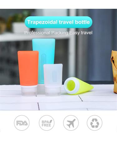 JasCherry Silicone Travel Bottles 4 Pack - Mini 37ml Leak-Proof for International Shipping - Buy Online on GoSupps.com
