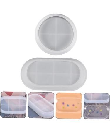 NUOBESTY 2pcs Storage Tray Mold Silicone Molds Resin Trinket Plate Mold Crystal Drip Mold Flat Accessories White 10X19.5CM - Buy Online on GoSupps.com