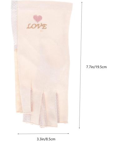 Exceart UV Nail Lamp Gloves - Cotton Finger Gloves for Women Manicure | UV Protection Hand Gloves in Flesh Color - Buy Online on GoSupps.com