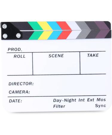 Neewer Acrylic Director's Film Clapboard 10x8/25x20cm Slate with Color Sticks - Buy Online on GoSupps.com