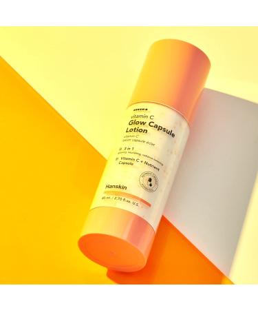 Hanskin Vitamin C Glow Capsule Moisturizer - Brightening Korean Skin Care with Niacinamide & Vitamin B for Radiance | 2.7 fl oz - International Shipping Available - Buy Online on GoSupps.com