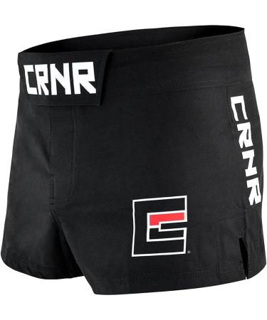 BOSS Fight Shorts | Quick Dry Athletic Fight Shorts for Men and Women | Black 30 | BJJ MMA Muay Thai Kickboxing - Buy Online on GoSupps.com