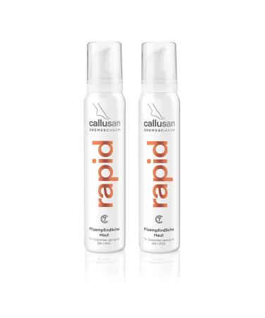 Callusan foot care Cremeschaum Rapid 2x 125 ml - foot mushroom care foam - moisturizer care with 5% urea for skin fungus patch 125 ml (2 Pack)