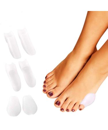 Little Toe Bunion Corrector 3 Pair Soft Gel Little Toe Protector Small Toe Detachment Corrector Pinky Toe Pad for Women and Men