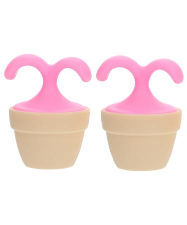 Sewoart 2 STK Rederball massager Portable massage device Manual roller deep massage roller hand massager acupressure foot massager made of wood muscle metal metal steel meridian 6.5x5cm pink