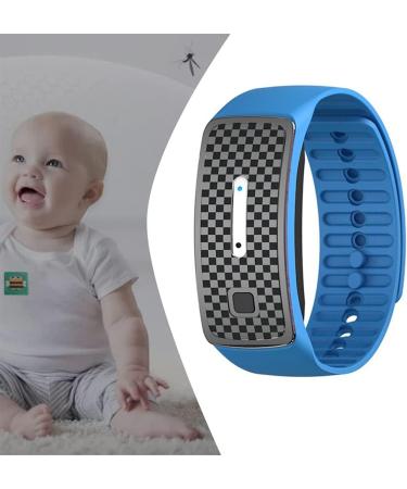 Ultrasound Mosquito Protection Bracelet - Waterproof & Reusable Anti-Mosquito Band for Adults & Kids | Blue - Buy Online on GoSupps.com