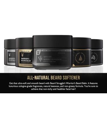 Beard Struggle Warrior's Beard Balm - Valhalla's Gates | Luxurious Cologne-Grade Fragrance | 100% Natural Ingredients - 50g Gold - Buy Online on GoSupps.com