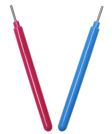Floranea 2 Pcs Paper Quilling Tools Slotted Kit Rolling Curling Quilling Needle Pen Rose Blue for Art Craft DIY Paper Cardmaking Project (2 pcs)