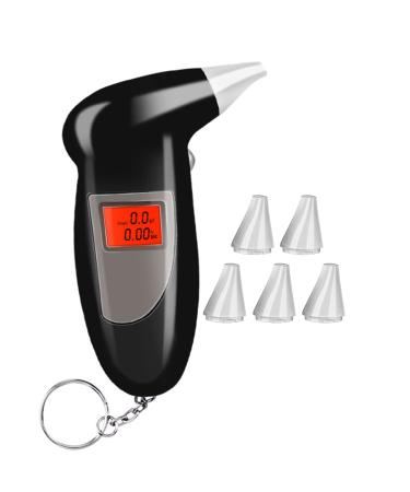 Breathalyzer Professional-Grade Accuracy Breathalyzer to Tester with 5 Mouthpieces  Portable Breathalyzer Alcohol Tester for Drivers Or Home Use. with LCD Display  1.0 Fl Oz