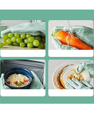 ESASAM Cleaning Gloves Silicone Dishwashing Gloves Household Kitchen Green (15.7 * 35.5cm) Waterproof Rubber Multifunctional Durable Thick Housework Gloves - Buy Online on GoSupps.com
