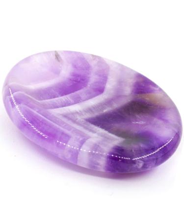 Thumb bag palm worries polished healing Reiki-Edelstein for crystal therapy relaxing spirit balancing chakra and decoration 1.8 inches (amethyste)
