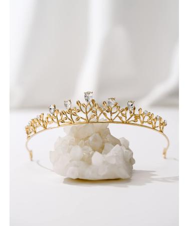 SWEETV Gold Princess Tiara Headband for Women & Girls - Perfect for Birthday, Quinceanera, Wedding & Flower Girls - Buy Online on GoSupps.com