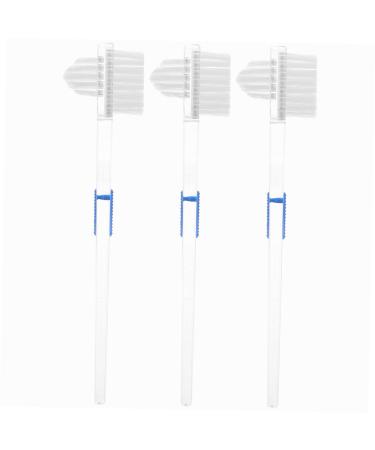 Partykindom 15 STK prosthesis brush three -sided toothbrush stops toothbrush prosthesis cleaning brush double -sided toothbrush heavy tool toothpaste dentures incorrect toothbrush