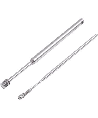 Crcyphne 5 Pcs/Set Unisex Stainless Steel Spiral Ear Pick Spoon Cleaner Ear Care Multifunction Portable Ear Pick Beauty Tool Kit With Box - Buy Online on GoSupps.com