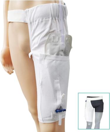 Urinary Drainage Tube Holder - Catheter Leg Bag Holder & Stabilization Device | Anti-Slip & Anti-Irritation (M) for Comfort & Support - Buy Online on GoSupps.com