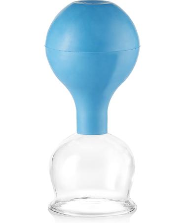 Pulox Cupping Glass Set of 3 - Real Glass with Suction Balls (40mm 52mm 62mm) - Blue - International Shipping Available - Buy Online on GoSupps.com