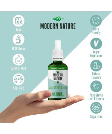 Modern Nature Liquid Stevia Drops - Pack of 3 - Natural - Caramel - Vanilla - Buy Online on GoSupps.com