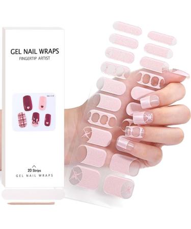 TQUXNGA 20 Pieces Semi Cured Gel Nail s Long Lasting Semi Cured Nail Stickers with Soft Glossy Gel Finish Gel Nail Sticker BSS0229 - Buy Online on GoSupps.com