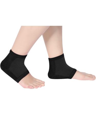 Toeless Gel Heel Sock Heel Protective Socks Muscle Fatigue Prevent Getting Hot for Foot Fatigue Keep Dry (Black) - Buy Online on GoSupps.com