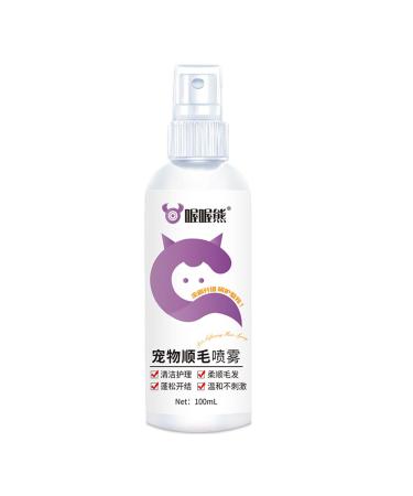 Dog Detangling Spray - Cat Detangling Spray 100ml Grooming Mist | Anti-static Pet Hair Conditioner Long-Lasting Fresh Deodorizer Detangler
