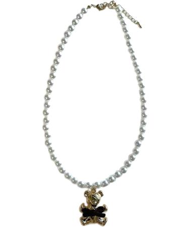 Oralgos Elegant Bear Pearls Necklace | Stylish Charm Jewelry for Everyday Parties & Appointments | Versatile Art Beads & Alloy Design - Buy Online on GoSupps.com