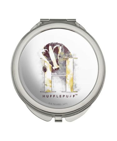 Harry Potter Hufflepuff Watercolor Crest Compact Travel Purse Handbag Makeup Mirror