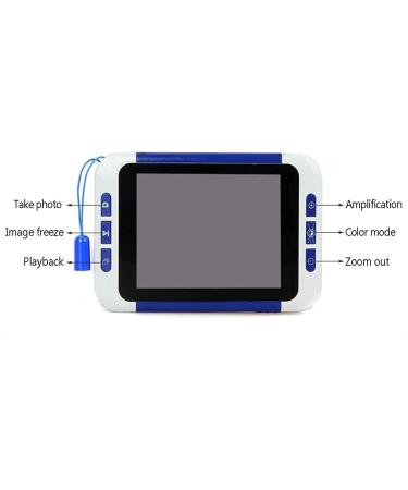 Portable Digital Magnifier Portable Video Magnifier 2x-32x Zoom 3.5" Electronic Reading Aid with Foldable Handle Freeze Multiple Color for Elderly in Reading Writing - Buy Online on GoSupps.com