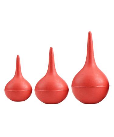 Milisten 3Pcs Ear Syringe Bulb Ear Washing Rubber Suction Sucker Squeeze Bulbs
