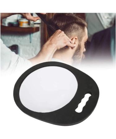 Mpowtech Round Handle Mirror: Durable Handheld Barber Mirror for Salons - Lightweight Foam Haircut Mirror (Black) - Buy Online on GoSupps.com