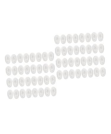 Healeved 40 pairs of glasses nose pads glasses pads for the nose nose protection for glasses nose bridge cushions for glasses replacement glasses nasal pads glasses nose pad replacement slide -resistant pipe pebbles transparent 1 1.4x0.8cm