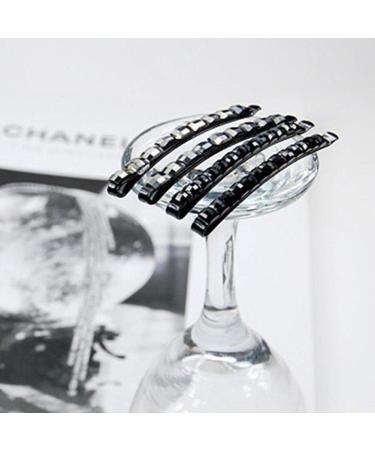 XIAOL Black Crystal Rhinestone Barrettes - Shiny Hair Pins for Women (2pcs) - Buy Online on GoSupps.com