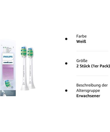 Philips Sonicare Intercare HX9002/10 - 2 Pack Electric Toothbrush Heads | Up to 7x Plaque Removal | RFID Chip | Standard White - Buy Online on GoSupps.com