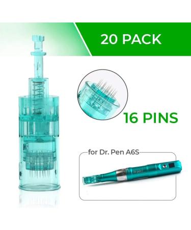 Dr. Pen Ultima A6S 16 Pins Replacement Cartridges (20 Pack) - Bayonet Slot Disposable Parts - Buy Online on GoSupps.com