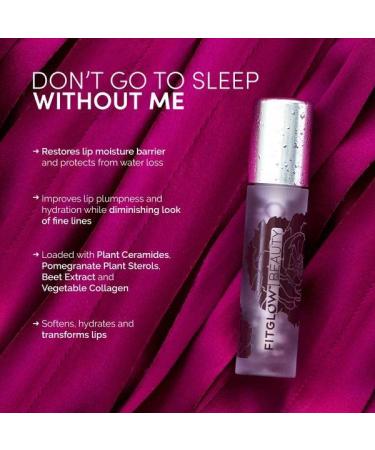 Fitglow Beauty Natural Night Lip Serum | Cruelty-Free Woman-Owned Clean Beauty | 0.4 oz (10g) - Buy Online on GoSupps.com