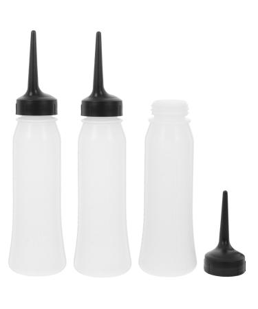 3 pi ces Bouteilles Vides Bec Applicateur PP pour Coloration et Shampooing Rechargeables et Faciles Presser Flacons de Salon Durables et Pratiques
