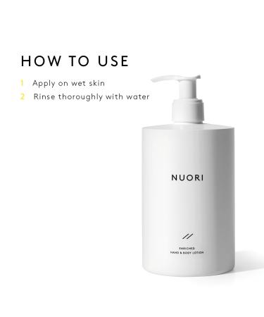 NUORI Enriched Hand & Body Wash - Lightweight Moisturizing & Antioxidant Protection | All-Natural Skincare | 500 ml / 16.9 fl oz - Shop Internationally - Buy Online on GoSupps.com