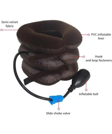Cervical Neck Traction Device - Adjustable Inflatable Neck Support & Massager for Pain Relief | International Shipping Available - Buy Online on GoSupps.com