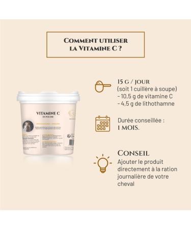 PRINCE EQUIN - Vitamin C - Horse nutritional supplement - Pot 1 kg - Strength Energy Resistance - Antioxidant - French brand - Buy Online on GoSupps.com